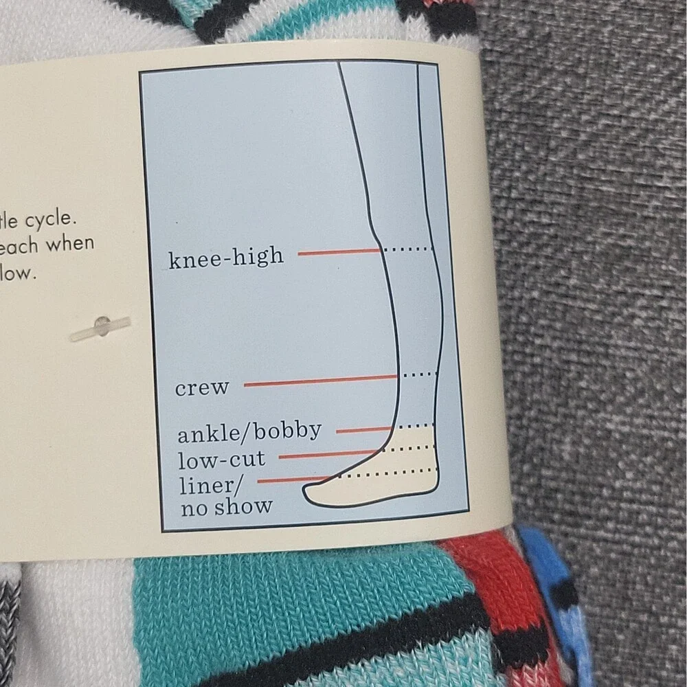 Cat & Jack Boys' 10pk Striped Lightweight Ankle Socks Size Small 5.5-8.5